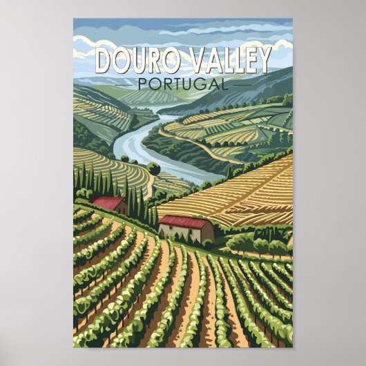 Douro Valley Portugal Reisen Kunst Vintag Poster (Vorne)