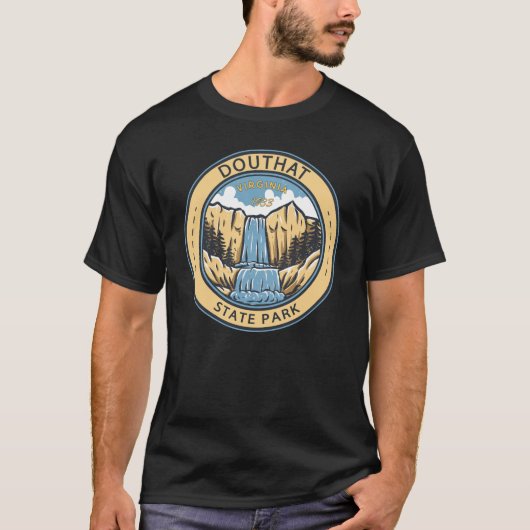 Douthat Staat Park Virginia Abzeichen T-Shirt (Vorderseite)