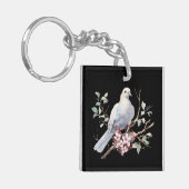 Dove and Flower Heart Schlüsselanhänger (Vorderseite links)