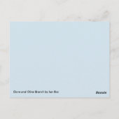 Dove and Olive Branch by Ian Roz Postkarte (Rückseite)