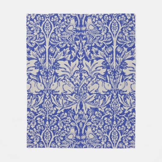 Dove and Rabbit, William Morris Fleecedecke (Vorderseite)