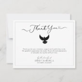 Dove Beerdigung Danke Ihrer Karte Golden Blue Flor (Vorderseite)