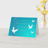 Dove Beileid Karte (Gelbe Blume)