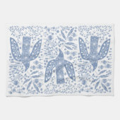Dove Bird Blau Geschirrtuch (Horizontal)