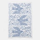 Dove Bird Blau Geschirrtuch (Vertikal)