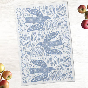 Dove Bird Blau Geschirrtuch