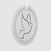 Dove Bird of Peace Christmas Personalisiertes Foto Ornament (Vorderseite)