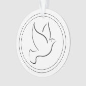 Dove Bird of Peace Christmas Personalisiertes Foto Ornament (Vorderseite)