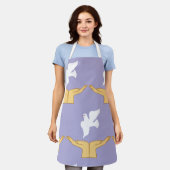 Dove Bird World Peace White Schürze (Getragen)