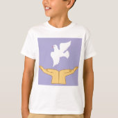 Dove Bird World Peace White T-Shirt (Vorderseite)