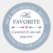 Dove Blue Heart pfeift seine Lieblings-Gastgeschen Runder Aufkleber (Vorderseite)