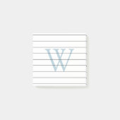 Dove Blue Monogram Lined Post-it Klebezettel (Vorderseite)