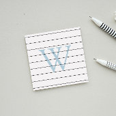 Dove Blue Monogram Lined Post-it Klebezettel