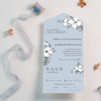 Dove Blue & White Hübsche Blume Hochzeit