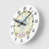 Dove Christlich Cross Runde Wanduhr (Winkel)