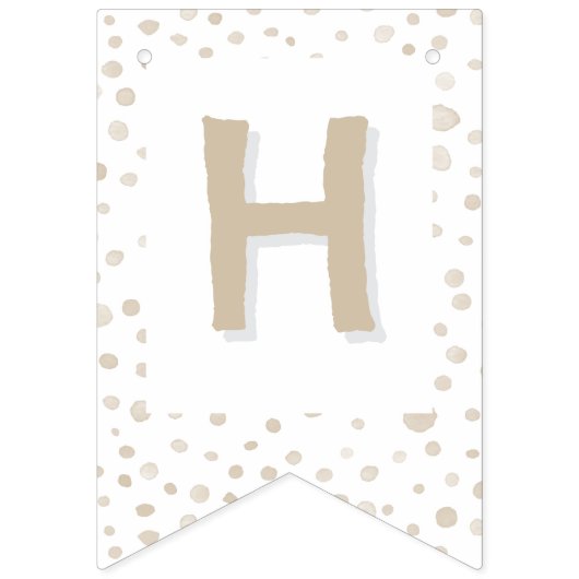 Dove Confetti Wasserfarbe Dots Jagdflagge Wimpelkette (Zweite Fahne)