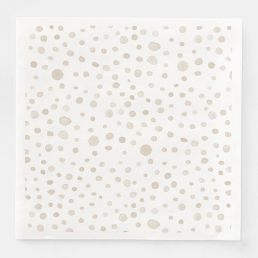 Dove Confetti Wasserfarbe Dots Papier Napkin Serviette (Vorderseite)
