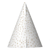 Dove Confetti Watercolor Dots Party Hat Partyhütchen (Rückseite)