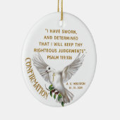 Dove Confirmation Scripture Verse Keramik Ornament (Rechts)