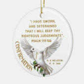 Dove Confirmation Scripture Verse Keramik Ornament (Links)