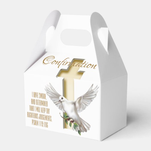 Dove Cross Bestätigung Geschenkschachtel (Rückseite)