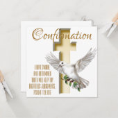 Dove Cross Bestätigung Karte (Vorderseite/Rückseite Beispiel)