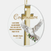 Dove Cross Bestätigungsvermerk Keramik Ornament (Links)
