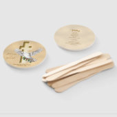 Dove Cross Imitate Foil Wedding Programm Fächer (Non-assembled)