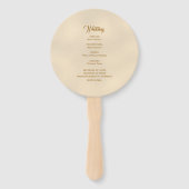 Dove Cross Imitate Foil Wedding Programm Fächer (Rückseite)