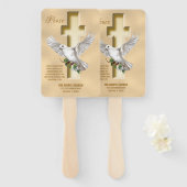 Dove Cross Personalisiert Scripting Verse Church Fächer (Vorne und Hinten)