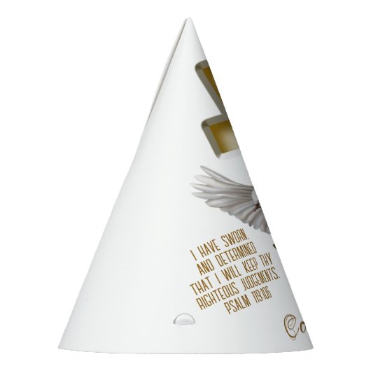 Dove Cross Scripture Bestätigung Taufe Partyhütchen (Links)