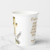 Dove Cross Scripture Verse Ephesians 4:2 Pappbecher (Rechts)