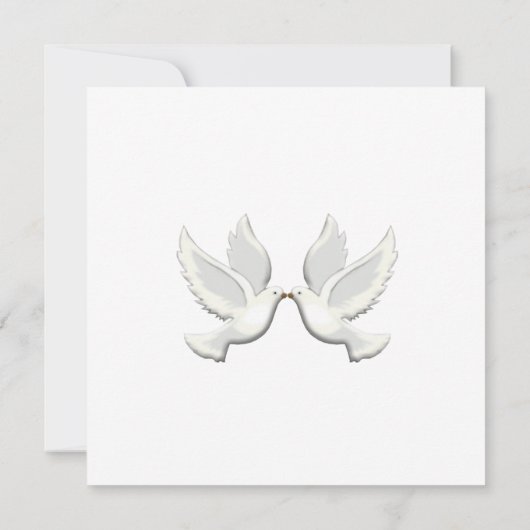 Dove Custom Enclosure Cards Einladung (Rückseite)