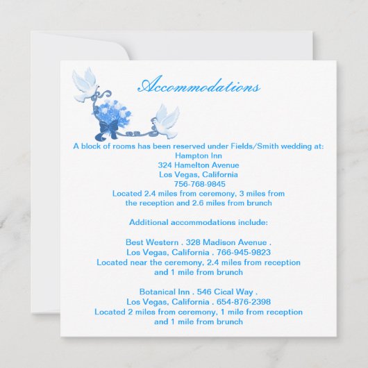 Dove Custom Enclosure Cards Einladung (Vorderseite)