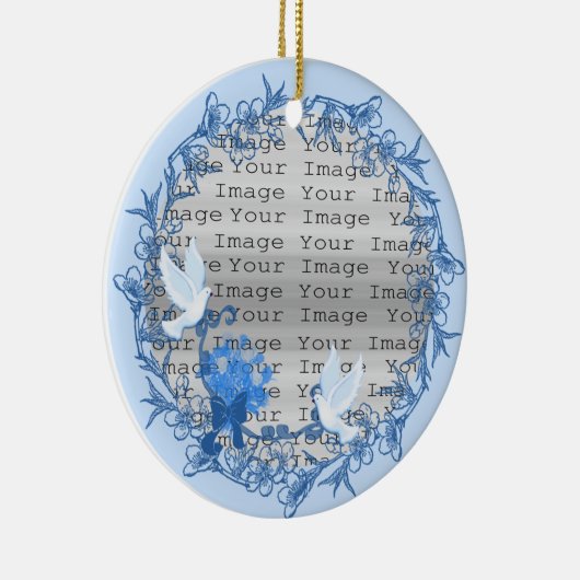 Dove Custom Round Ornament (Rechts)