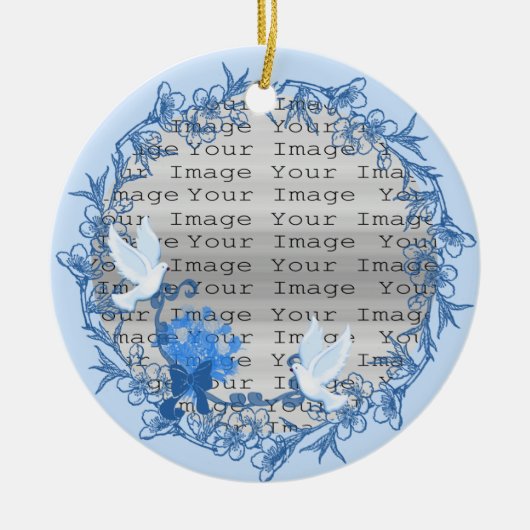 Dove Custom Round Ornament (Vorne)