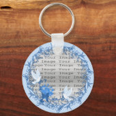 Dove Custom Round Wedding Key Chain Schlüsselanhänger (Vorderseite)