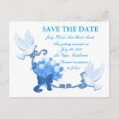 Dove Custom Save the Date Postcard Ankündigungspostkarte (Vorderseite)