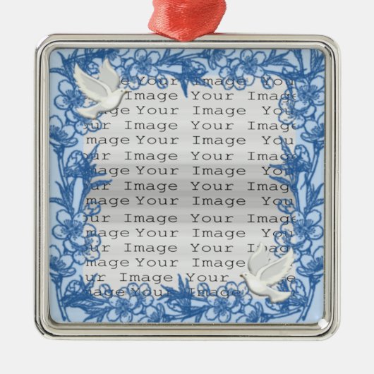 Dove Custom Square Ornament (Vorne)