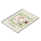 Dove Custom Wedding Gästebuch Notizblock (Linke Seite)