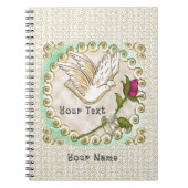 Dove Custom Wedding Gästebuch Notizblock (Vorderseite)