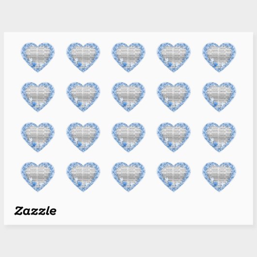 Dove Custom Wedding Heart Stickers (Blatt)