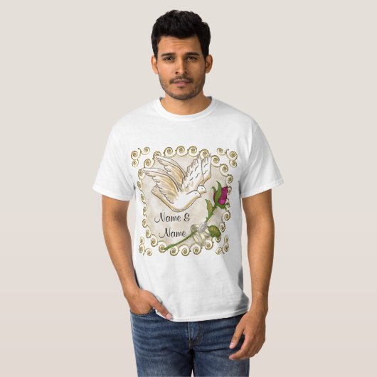 Dove Custom Wedding T - Shirt (Vorne ganz)