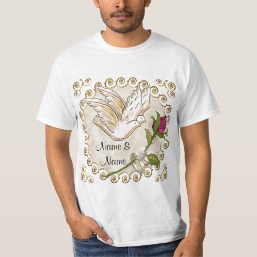 Dove Custom Wedding T - Shirt (Vorderseite)