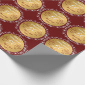 Dove Customize Happy Gold 50th Anniversary Geschenkpapier (Ecke)