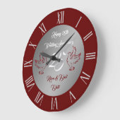 Dove Customize Happy Silver 25 Jahre Große Wanduhr (Winkel)