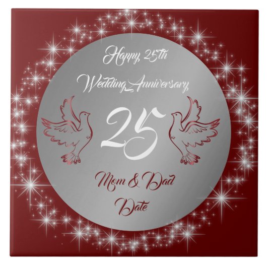 Dove Customize Happy Silver 25. Jubiläum Fliese (Vorderseite)