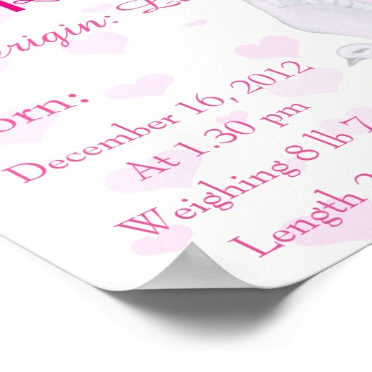 Dove-Designname bedeutet keepake-Kinderzimmer Poster (Ecke)