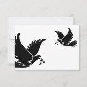 Dove Elegant Beerdigungskarte Dankeskarte (Rückseite)