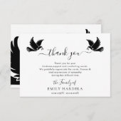 Dove Elegant Beerdigungskarte Dankeskarte (Vorne/Hinten)